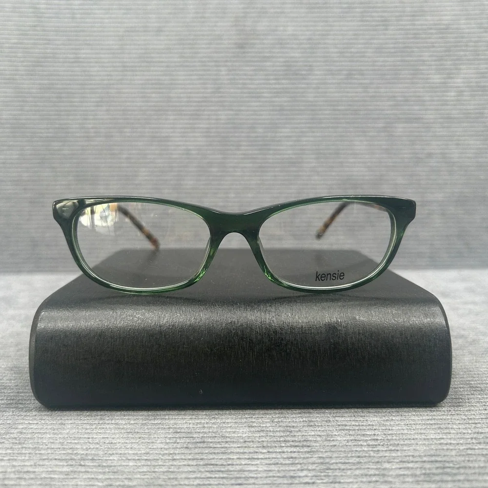 Kensie Luxurious Y2k Eyeglasses Green Tortoise Cat Eye Frames 53-17-135 OL